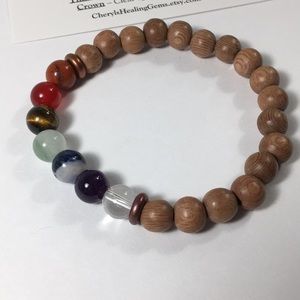 Chakra bracelet semi precious stones